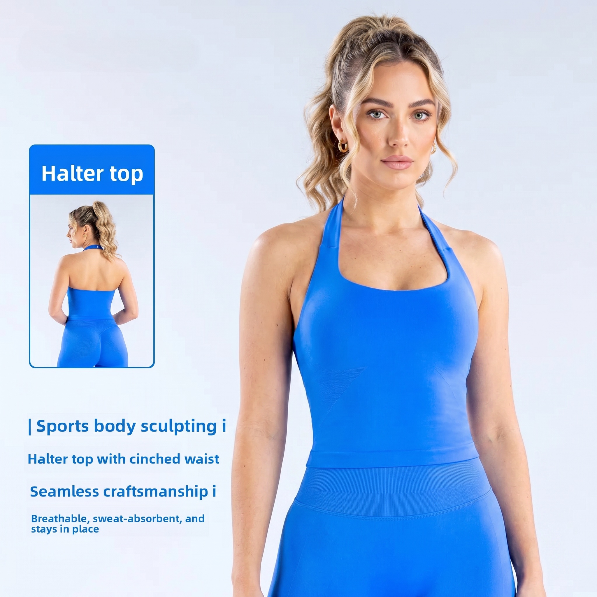 Suspender Tank Top - DenyfFitness Halter Top Woman Gym Clothes