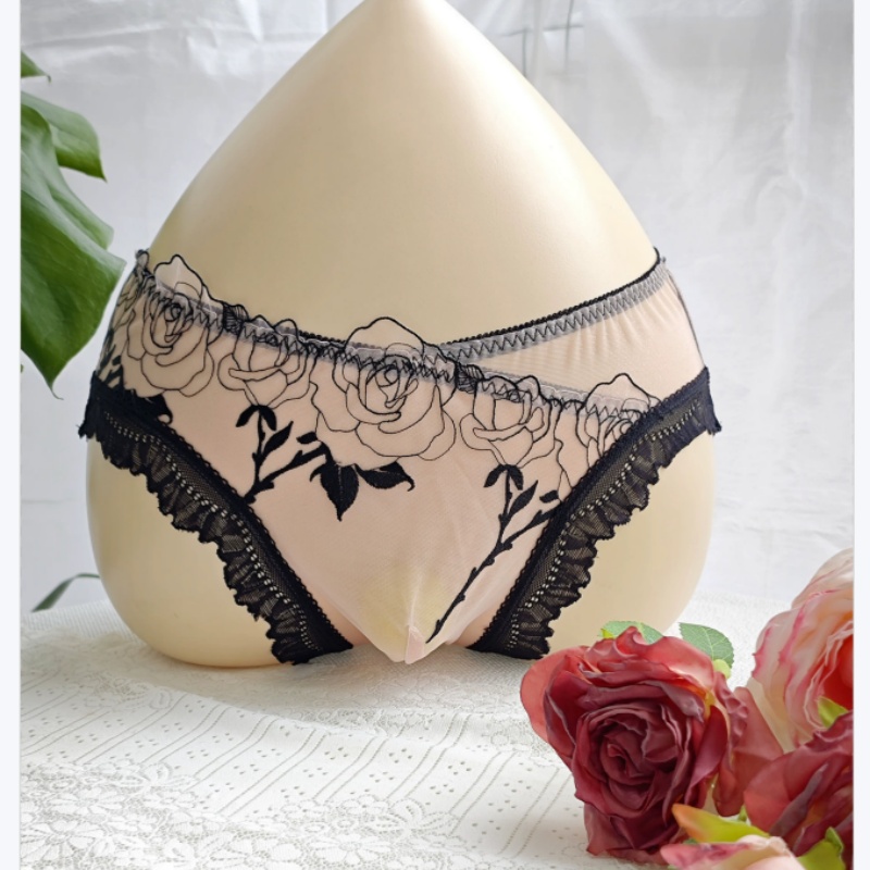 Pouch Boxer Pouch - Men's Elegant Embroidery Lace Briefs Convex