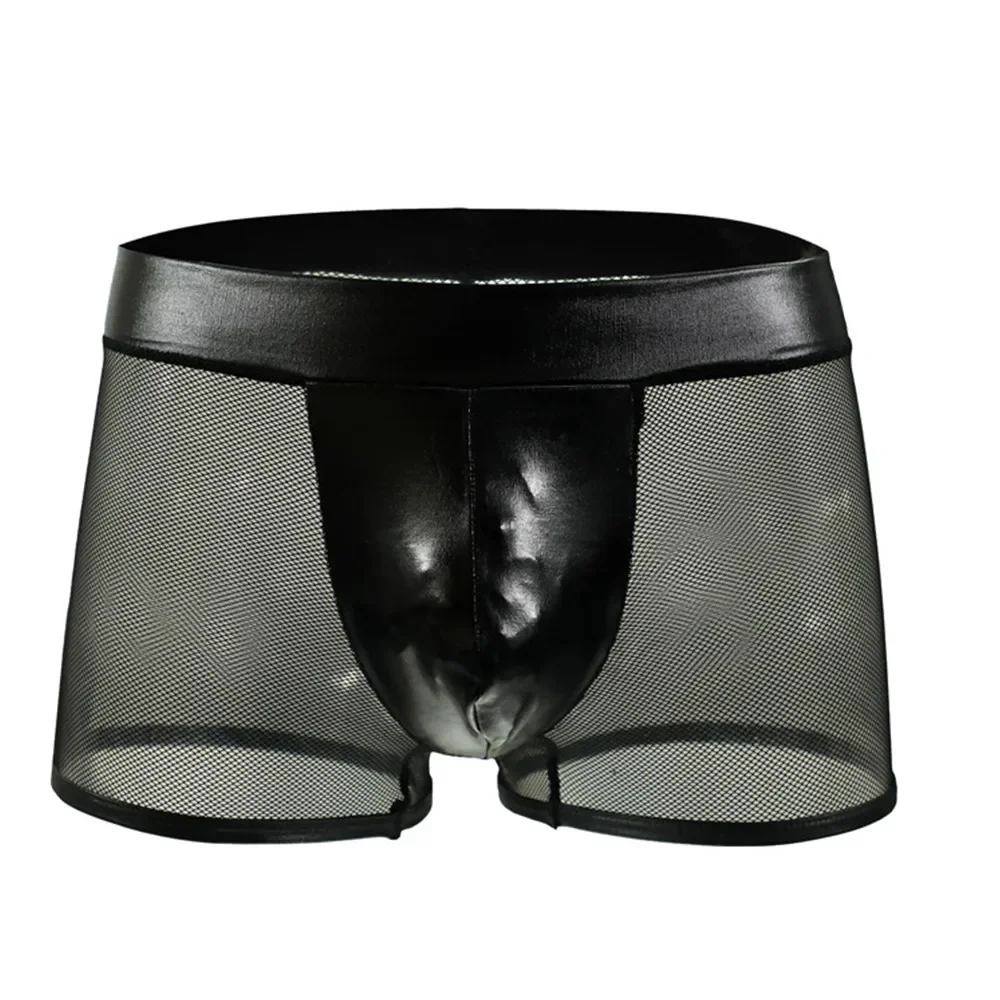 Men Sexy Underwear Faux Leathe - Bamboo Fiber Trunk recensie en prijs