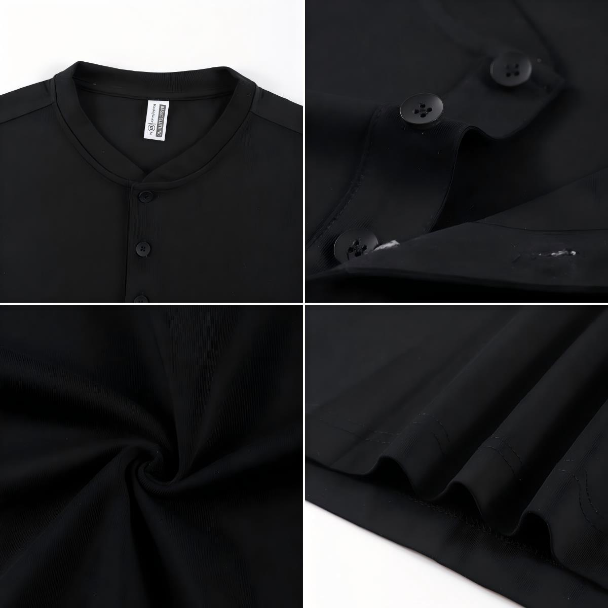 2026 NEW Solid Cotton Henley S - Undershirt Crew Neck recensie en prijs