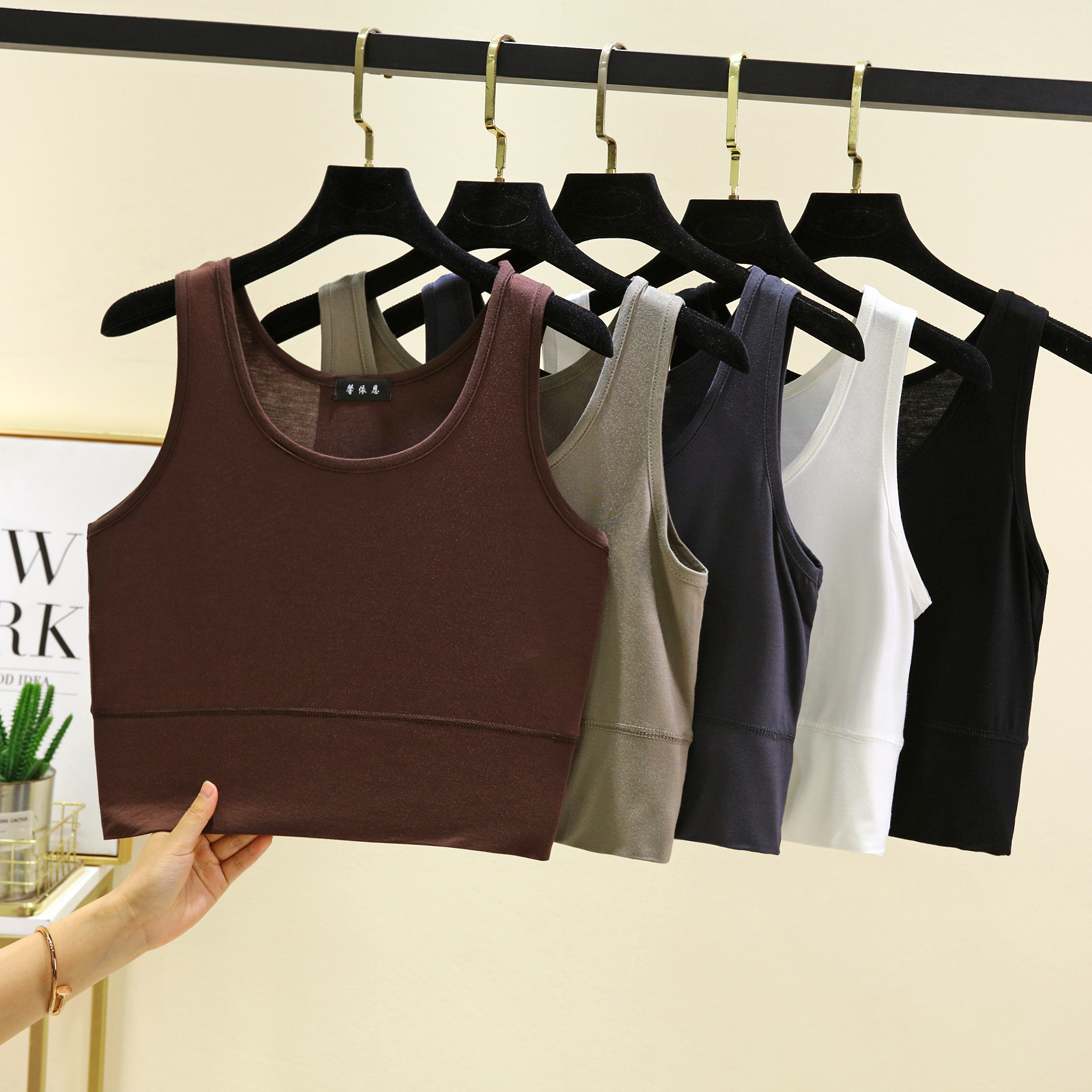 Modal O Neck cropped top Elast - Sleeveless Undershirt recensie en prijs