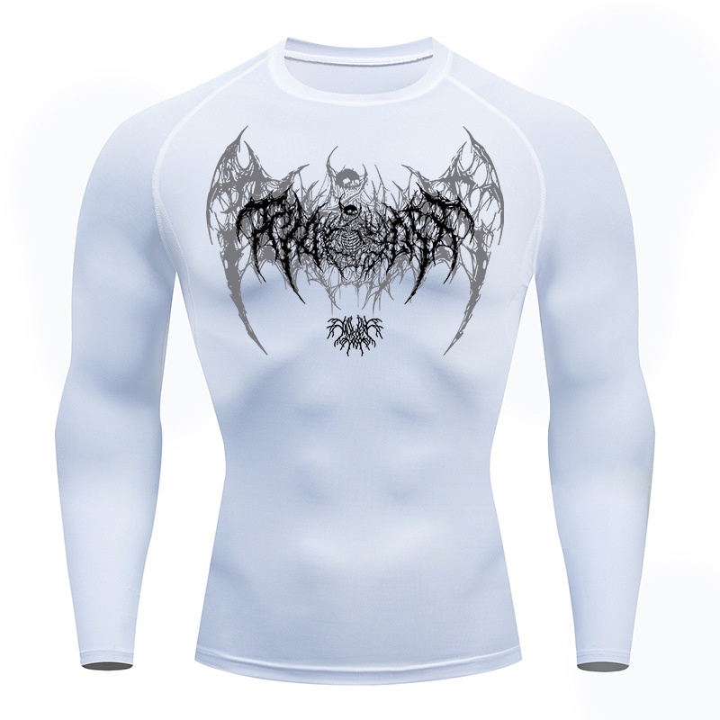 Skull Wings Print Long Sleeve  - Base Layer Top recensie en prijs