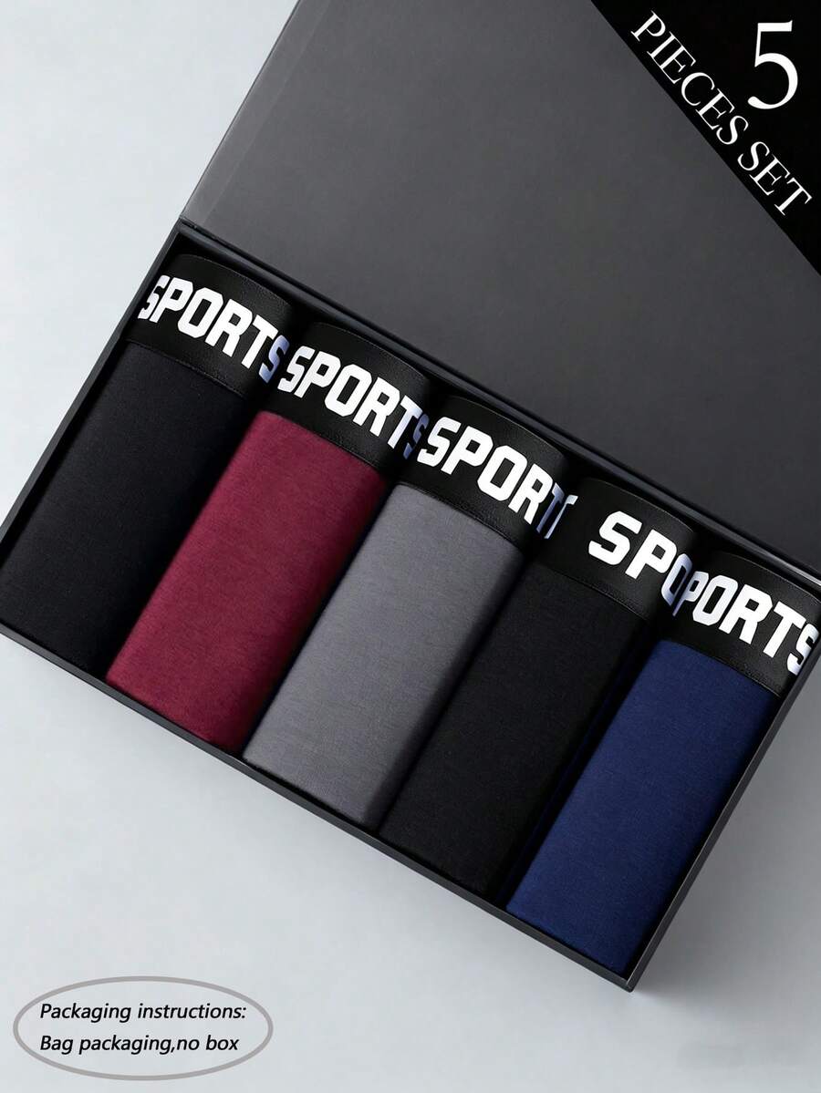 Mens 5-Pack Letter Print Boxer - Boxer Shorts Modal recensie en prijs