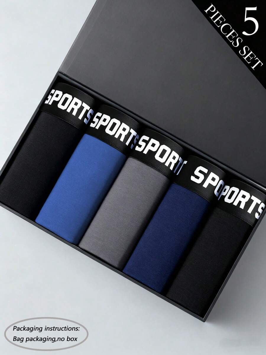 Mens 5-Pack Letter Print Boxer - Boxer Shorts Modal recensie en prijs