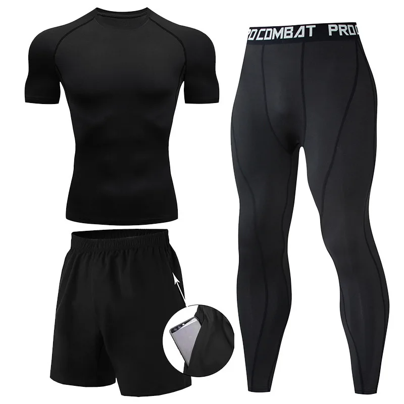 3 Pieces Fitness Suits Athleti - Compression Shorts Athletes recensie en prijs