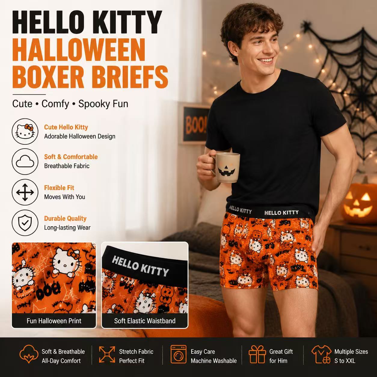 Print Hello Kitty Men's Sports - Quick Dry Underwear recensie en prijs