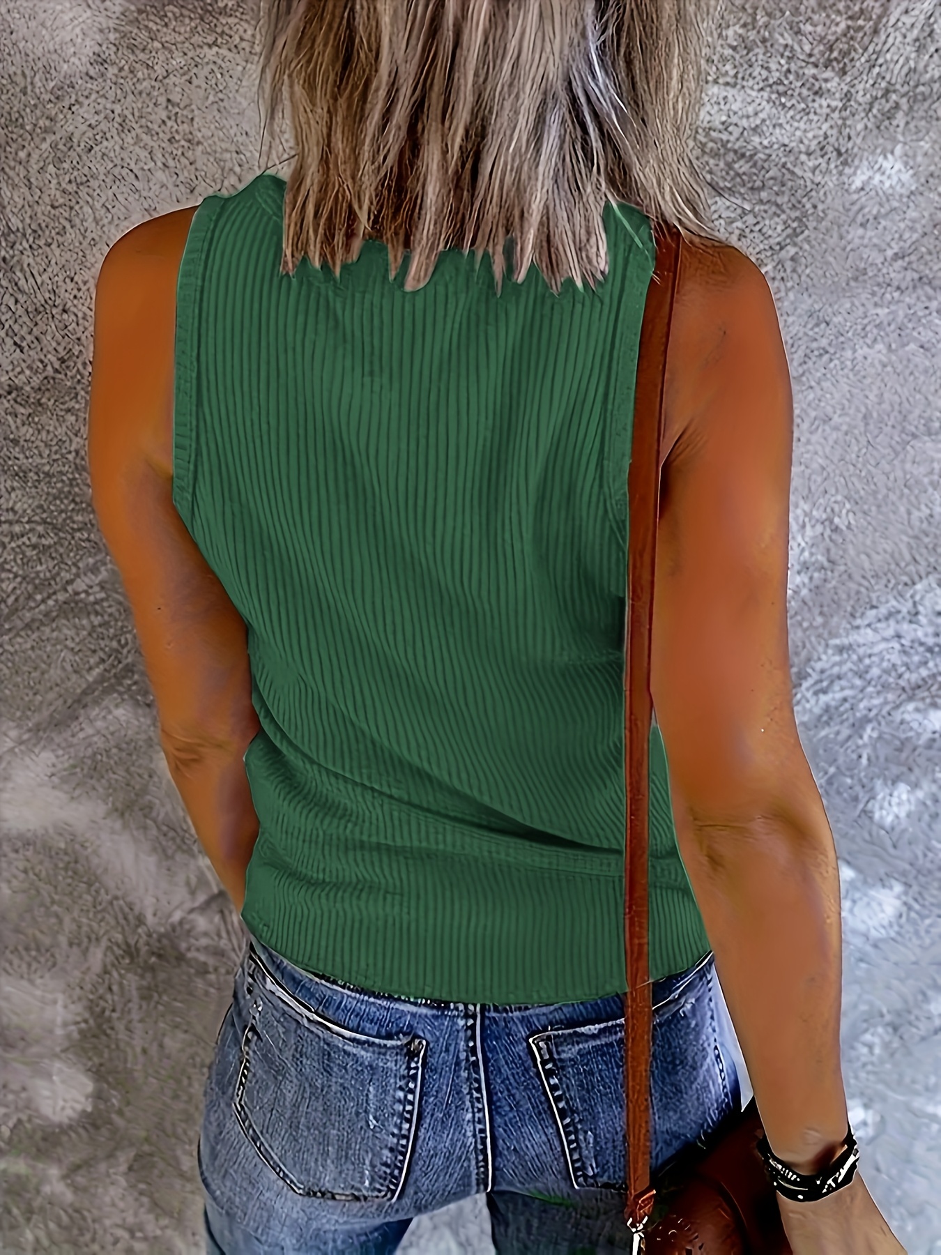 Plus Size Women Green Ribbed K - Tank Top Ribbed recensie en prijs