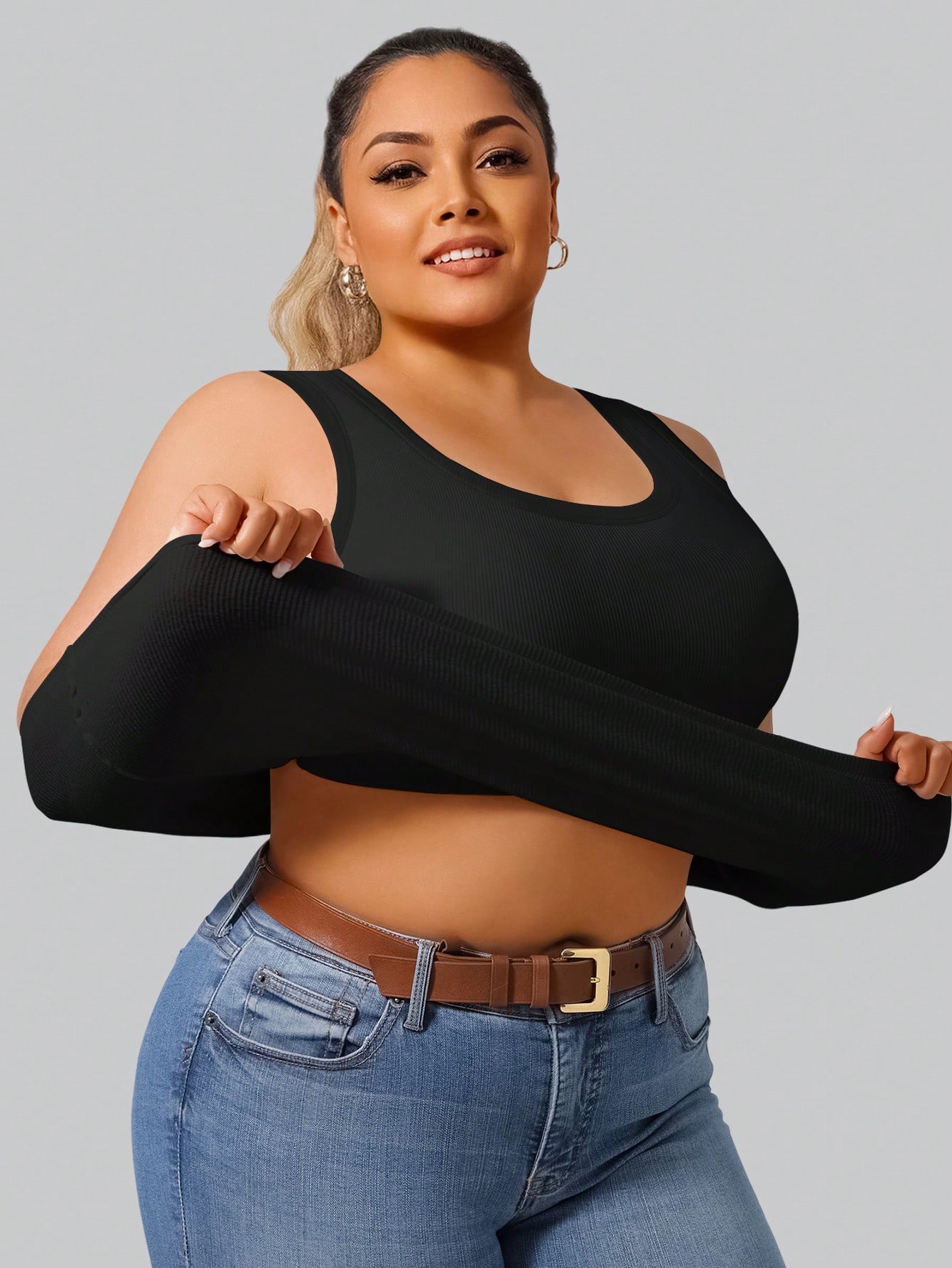 Plus Size Women's High Stretch - Tank Top Ribbed recensie en prijs