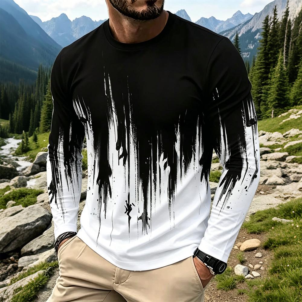 Men's Gradient Ink Splash Long - Base Layer Top recensie en prijs